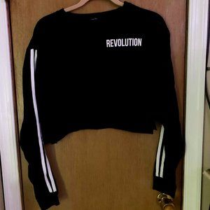 Black and White "Revolution" Crop Top